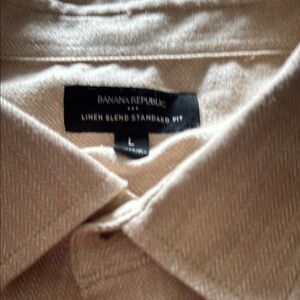 Banana Republic Tan Linen Blend Shirt